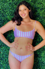 cabana stripe swimsuit striped bikini pink white stripes swimsuit cynababy