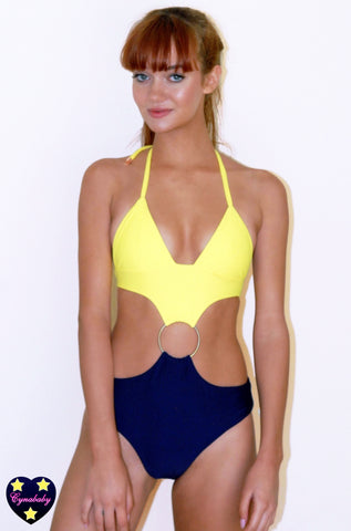 all sizes shapes swimsuit navy yellow cynababy