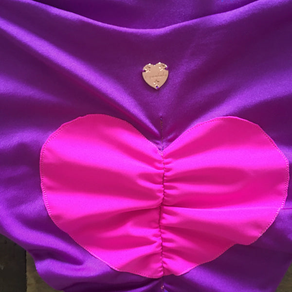 Heart High Waist Swimsuit Set - Purple Hot Pink – Cynababy